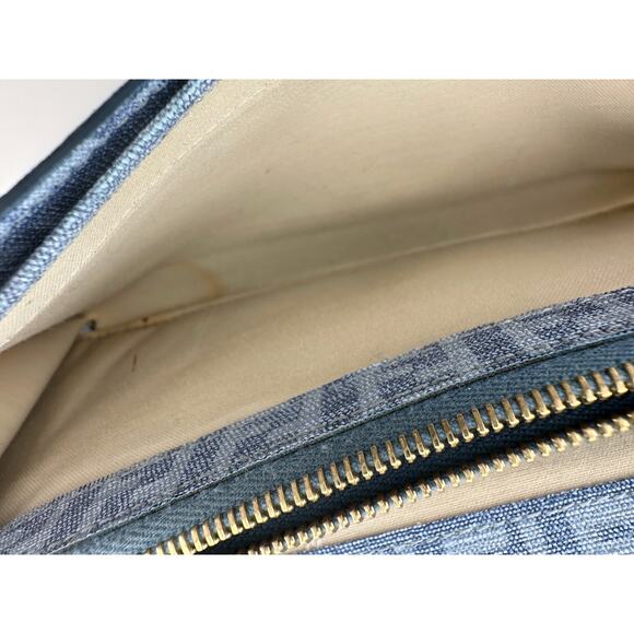 Fendi Zucca FF Jacquard in Shades of Blue Long Wallet (Denim) - Picture 8 of 16